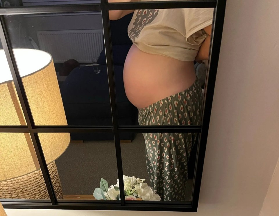 Lucy, from Essex, while pregnant