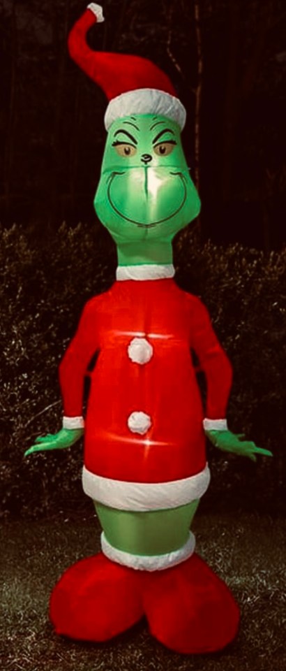 As well as 4,000 Christmas lights, Nat has a life size blow up Grinch