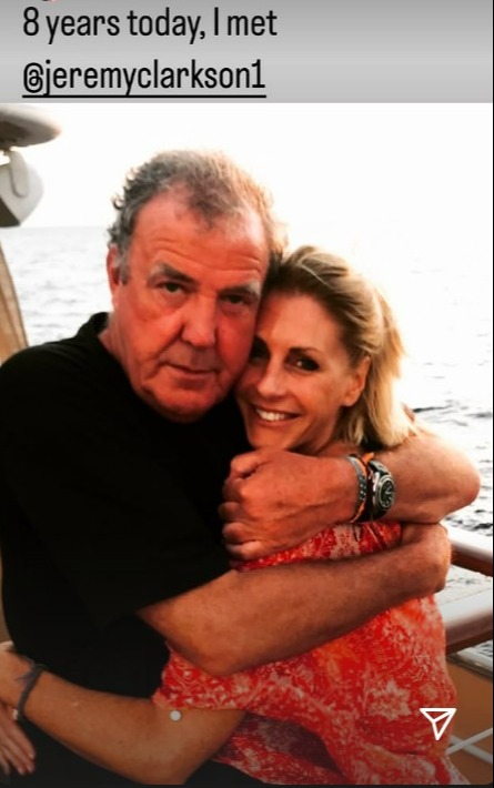 Jeremy Clarkson and girlfriend Lisa Hogan celebrated their eight anniversary