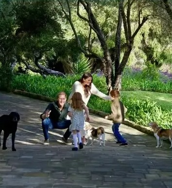 Archie and Lilibet are seen in a rare photo with their parents