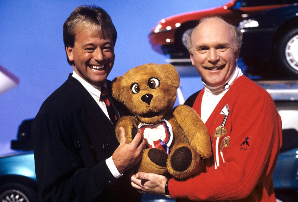 Duncan and Roger De Courcey with Nookie Bear on Celebrity Squares in 1993