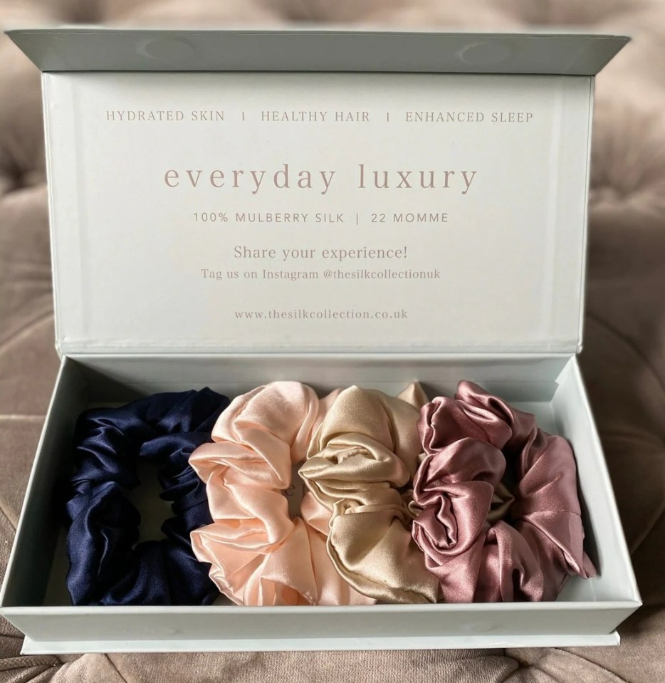 The Silk Collection has gorgeous scrunchies and donates 5% of profits to charity