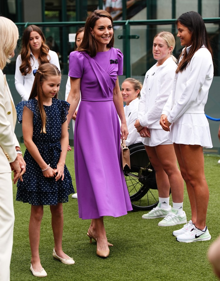 Kate looked every inch a princess in this regal-looking Safiyaa midi dress