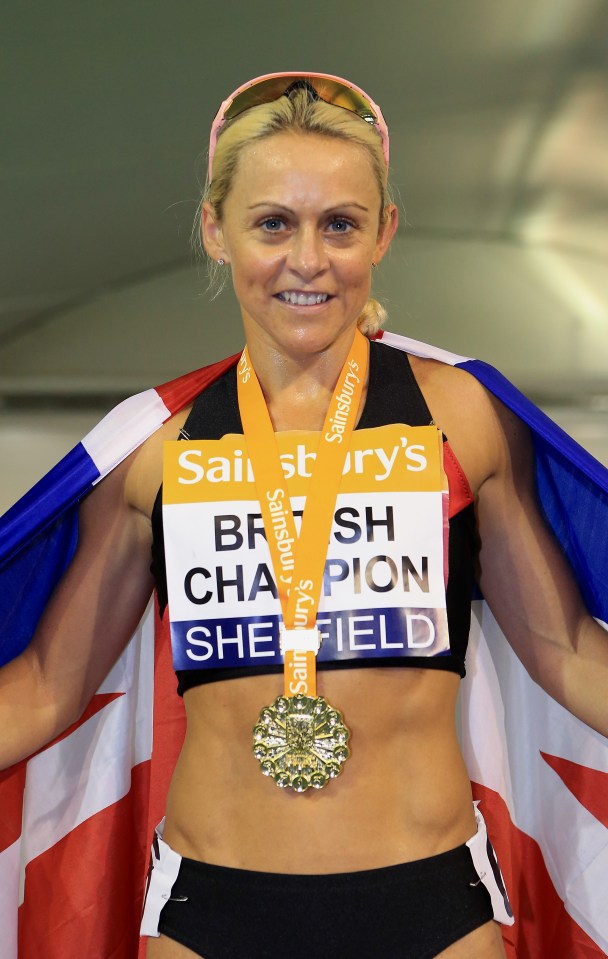 Jenny Meadows pictured with her 800m silver medal at the British Athletics Indoor Championships in 2015