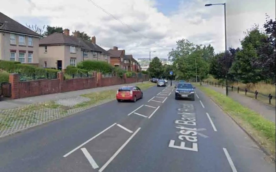 The scene of the fatal crash in Sheffield