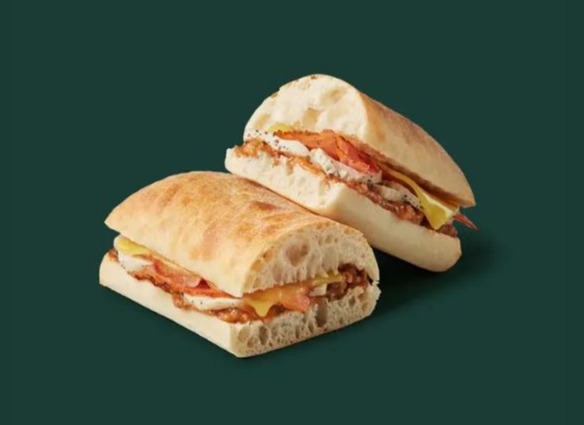 Starbucks' Festive Feast Panini contains no processed meat and is one of the lighter options