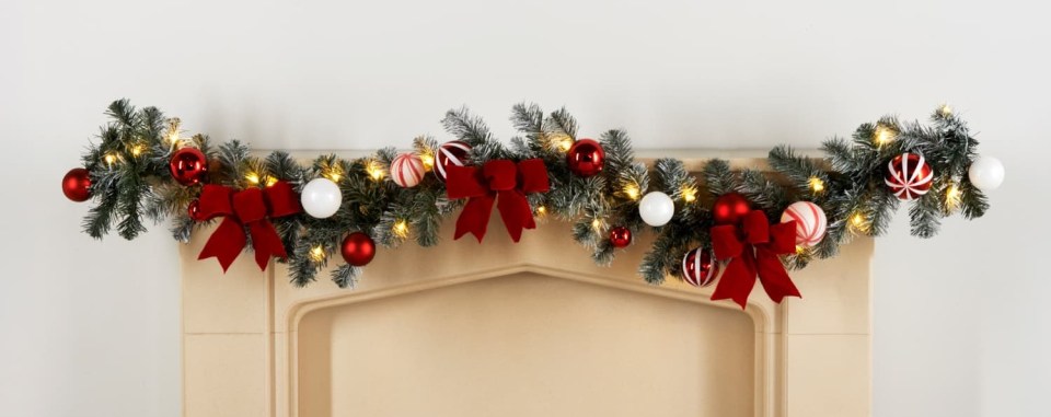 Pre Lit Candy Cane Garland