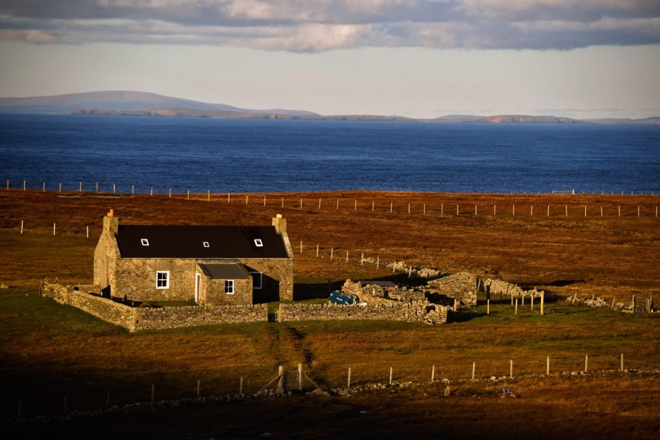 FOULA, SCOTLAND - OCTOBER 02:  A view of a property on the Island of Foula on October 2, 2016 in Foula, Scotland. Foula is the remotest inhabited island in Great Britain with a current population of thirty people and has been owned since the turn of the 20th century by the Holbourn family.  (Photo by Jeff J Mitchell/Getty Images)