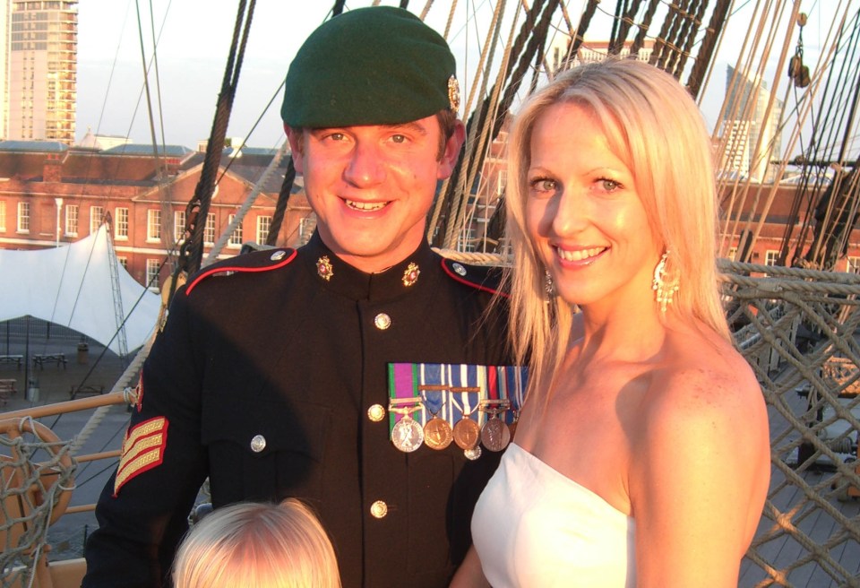 Sergeant Olaf Schmid's family at a friend's wedding.