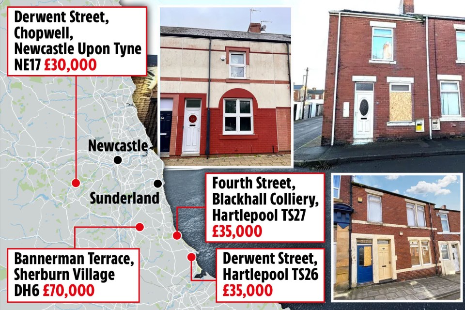 The Sun showcases the cheapest homes on the market