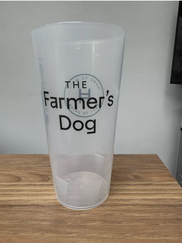 Pint glass from Jeremy Clarkson's Farmer's Dog pub.