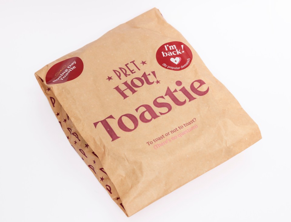 Pret's hot toastie was a close second favourite