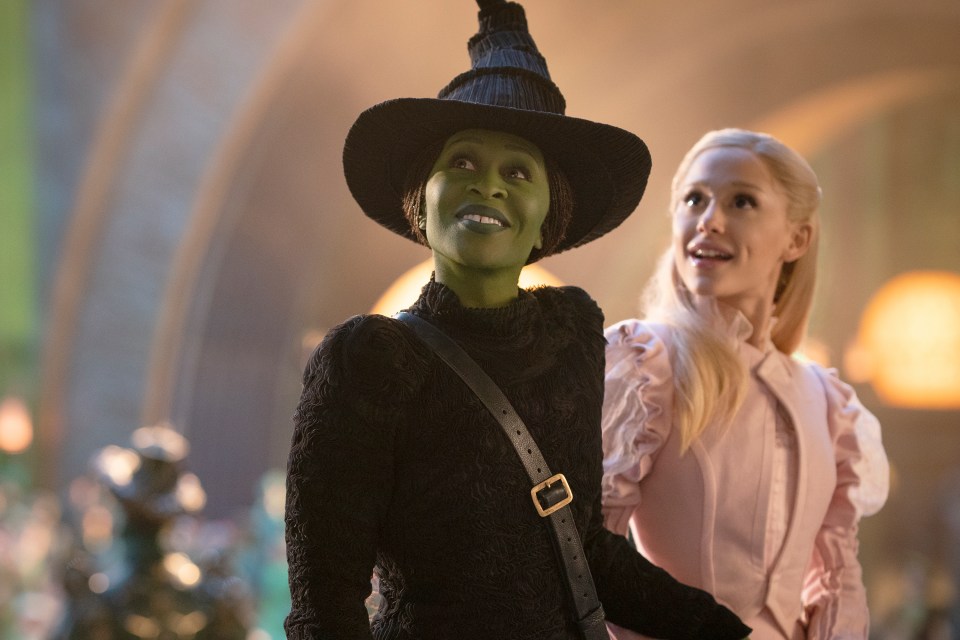 Cynthia Erivo and Ariana Grande in the No1 blockbuster Wicked