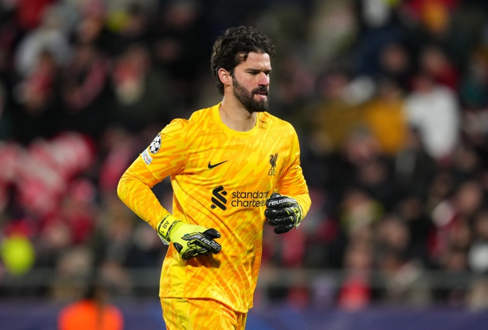 GIRONA, SPAIN - DECEMBER 10: Alisson Becker of Liverpool looks on during the UEFA Champions League 2024/25 League Phase MD6 match between Girona FC and Liverpool FC at Montilivi Stadium on December 10, 2024 in Girona, Spain. (Photo by Alex Caparros - UEFA/UEFA via Getty Images)