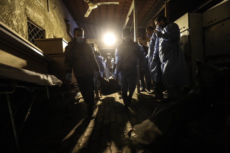 A view of dead bodies who were tortured to death at Sednaya Prison