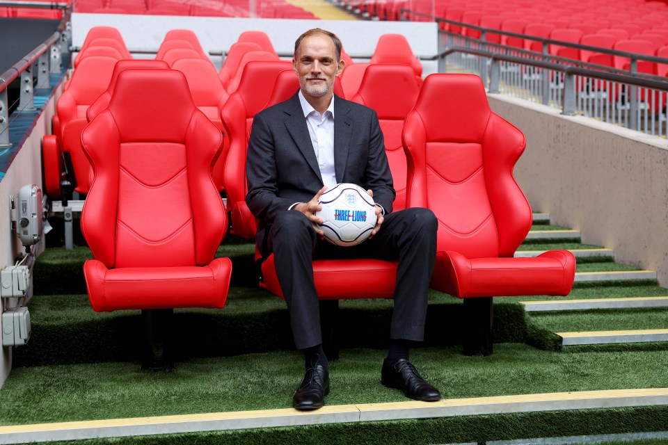 LONDON, ENGLAND - OCTOBER 16: Thomas Tuchel poses for a photo as he is announced as the new England manager at Wembley Stadium on October 16, 2024 in London, England. (Photo by Eddie Keogh - The FA/The FA via Getty Images)