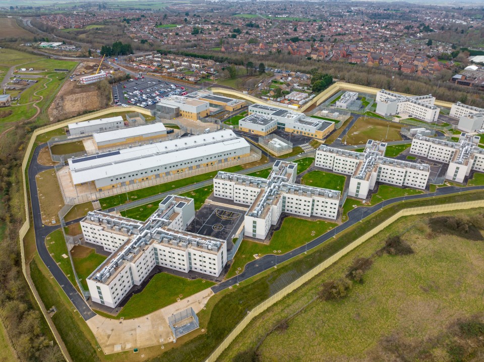 Footage of the alleged incident was taken at Five Wells jail in Wellingborough, Northants