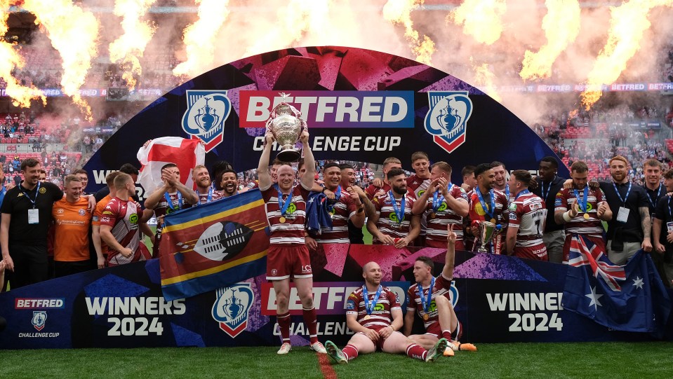 Wigan Warriors celebrate