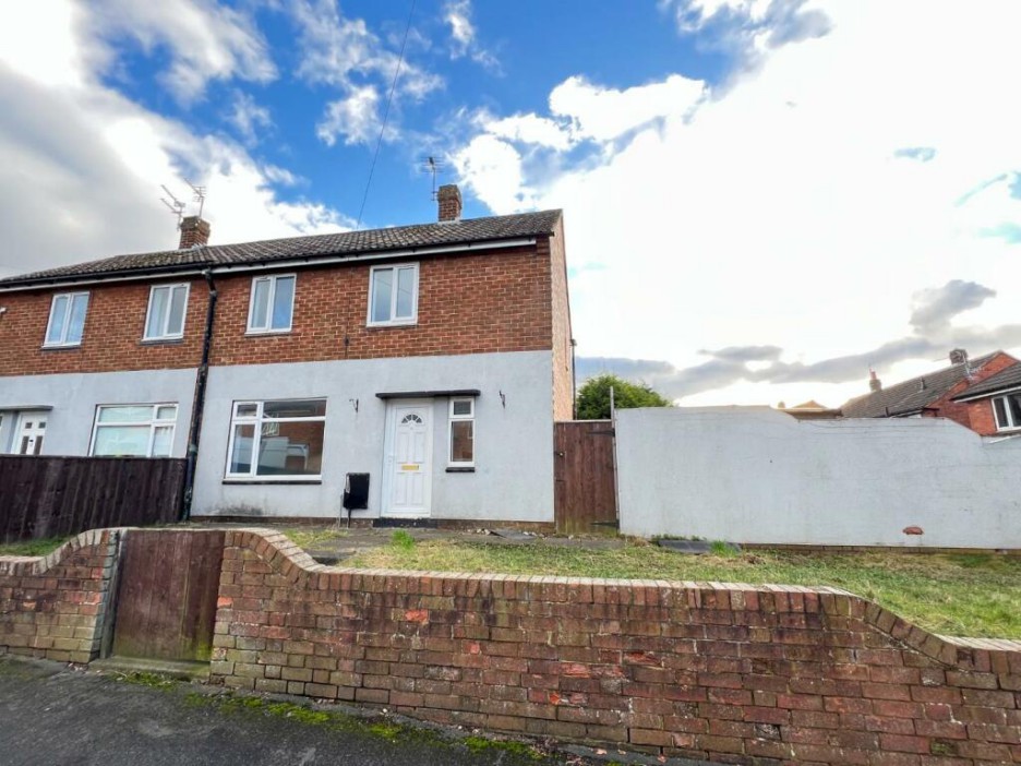 The semi-detached two-bed home is situated in the town of Shildon, Durham