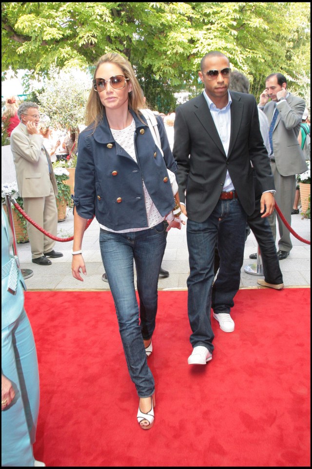 Thierry Henry and Nicole Merry at the 2007 French Open.