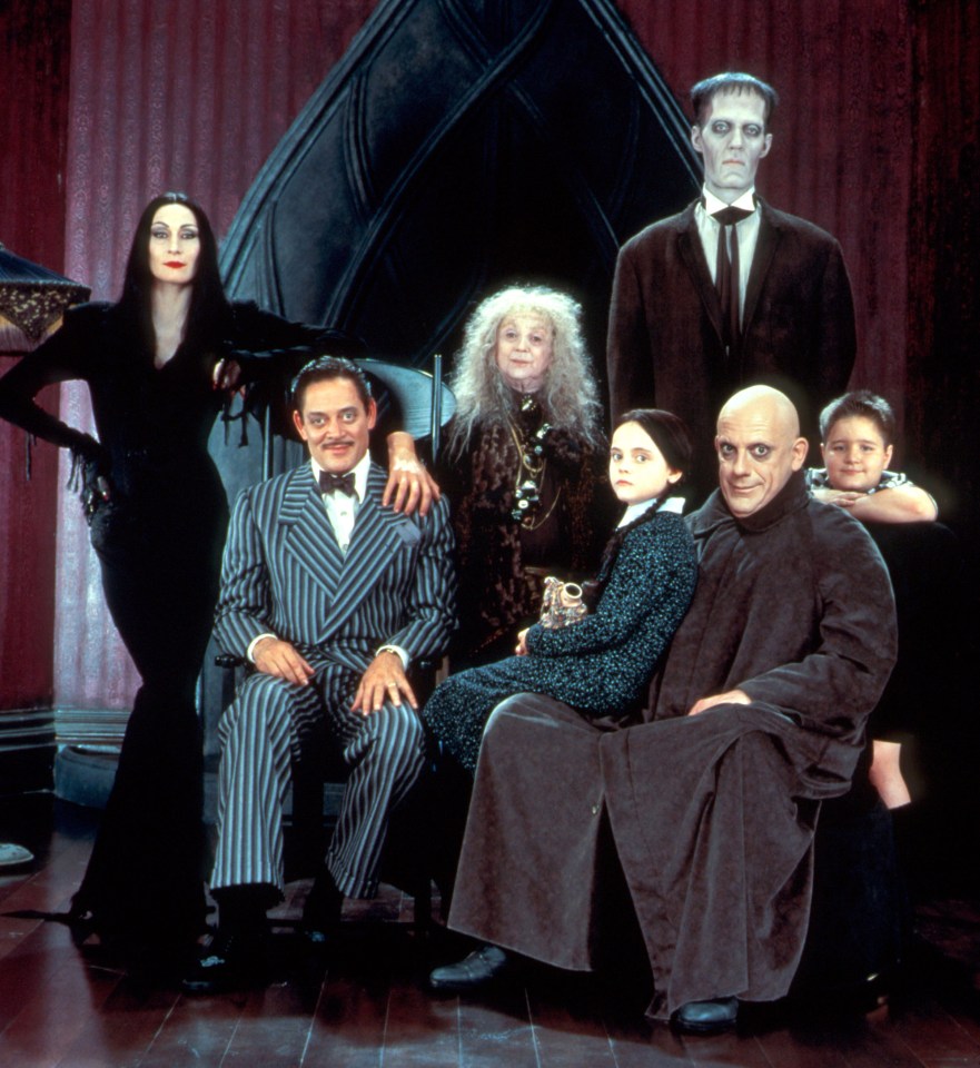 Anjelica Huston, left, is best known for her role as Morticia Addams in The Addams Family