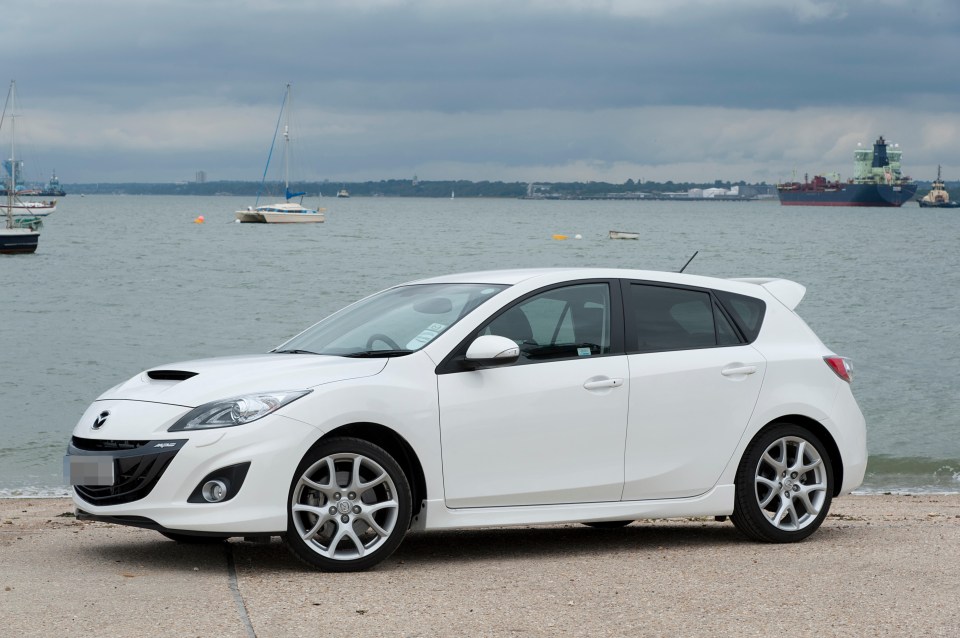 The Mazda 3 features a much heavier 2.3-litre turbocharged engine capable of 256 bhp