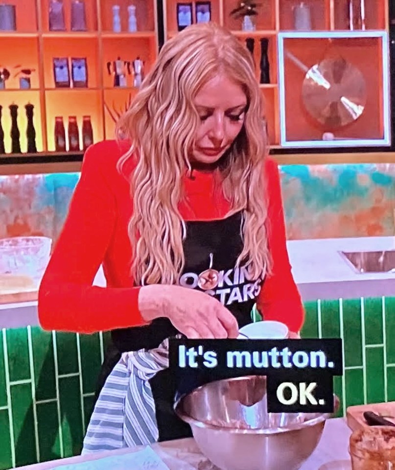 A subtitler put this on a cooking programme featuring Carol Vorderman