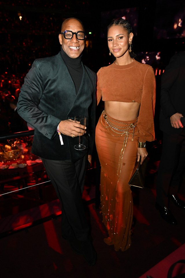 Ian Wright posed with Vick Hope at the event