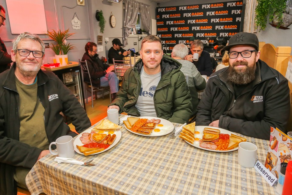 Punters enjoying their breakfast at the cafe