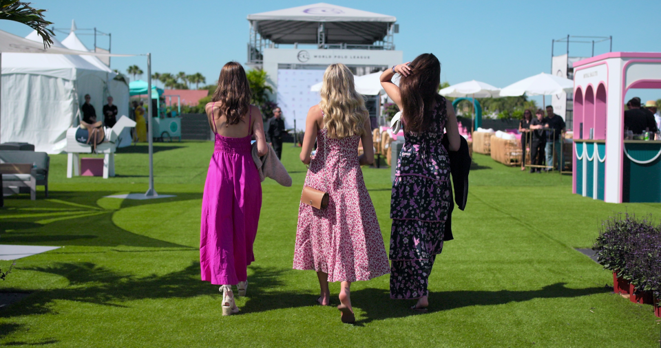 The ladies get dressed up to the nines to watch the sport