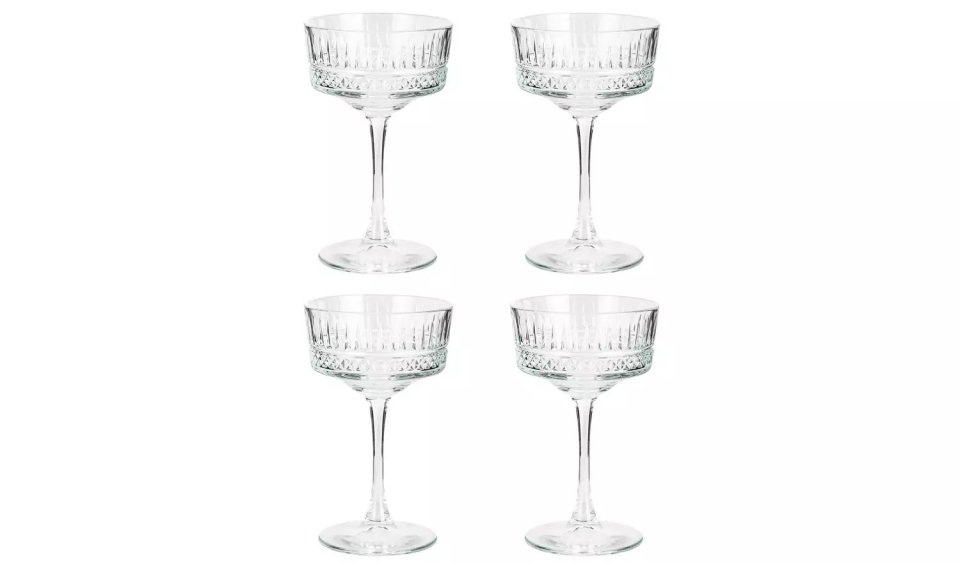 These pretty champagne glasses are £16 for four from Habitat at Argos