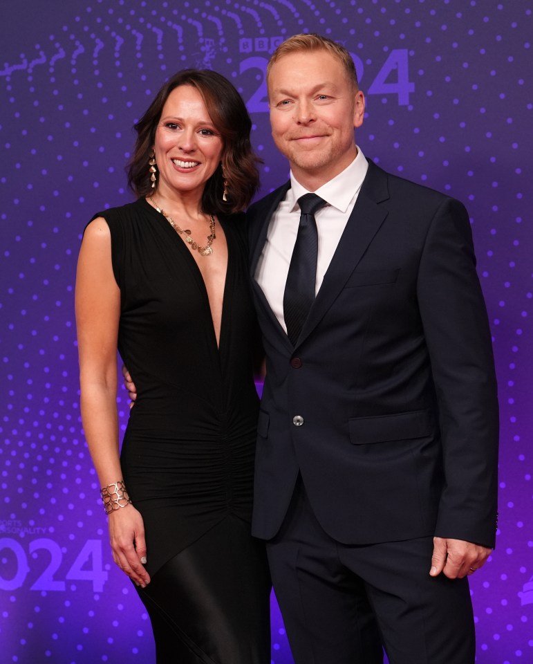 Sir Chris Hoy and Sarra Kemp at the BBC Sports Personality of the Year Awards.