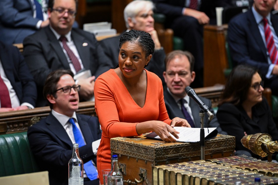 Kemi Badenoch MP speaking in Parliament.