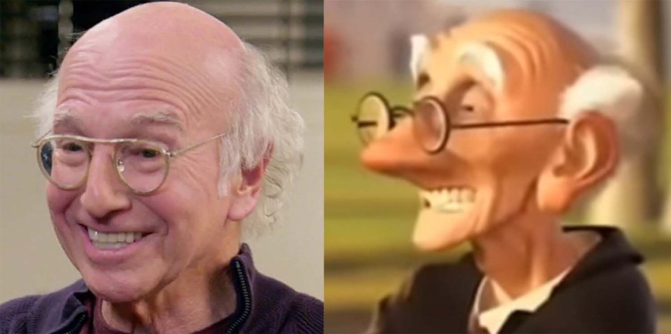 Larry David, left, and Geri from Pixar’s Geri’s Game