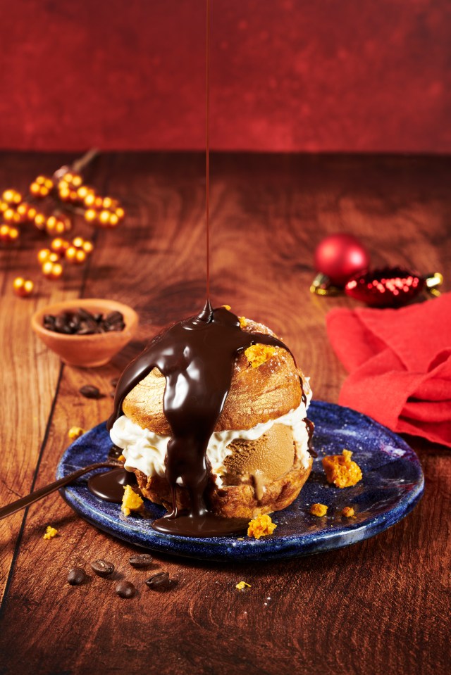 The giant Profiterole is irresistable and a creamy delight