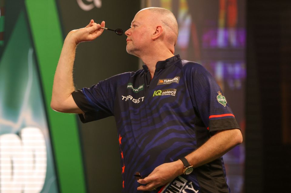 Raymond van Barneveld has been knocked out of the PDC World Darts Championship