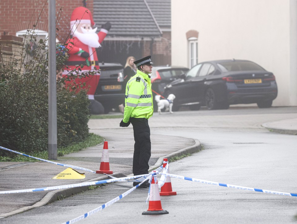 Police officer at a crime scene.