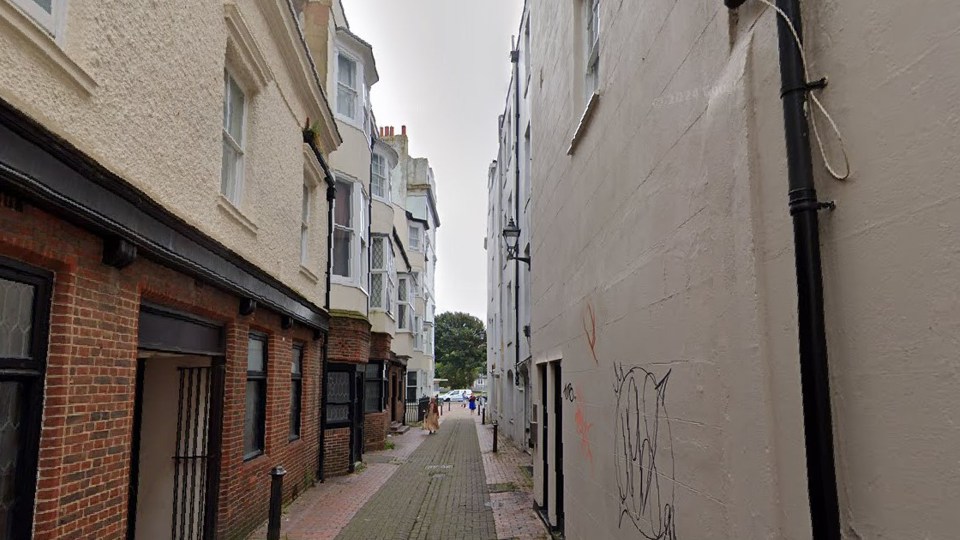 The teen was attacked in Steine Lane, Brighton on December 21