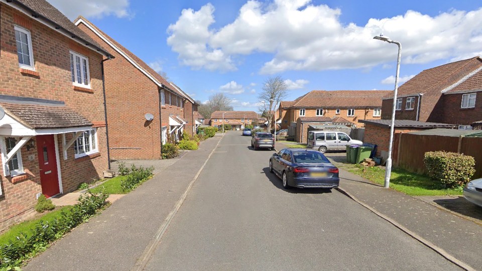 The eight-month-old was airlifted from a property in Siskin Close, Hawkinge, Kent