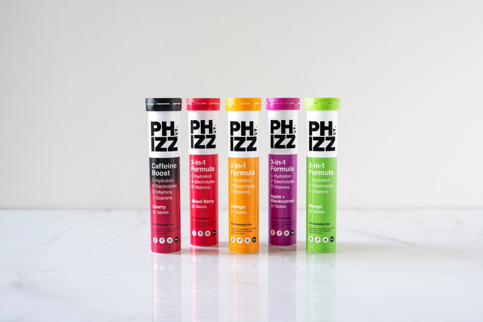 Phizz tablets are brilliant for rehydrating you and can do so three times faster than drinking water alone