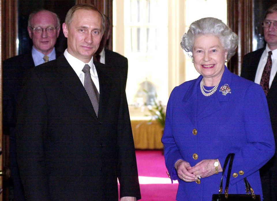 Queen Elizabeth II receives Putin, prior to a private audience at Windsor Castle