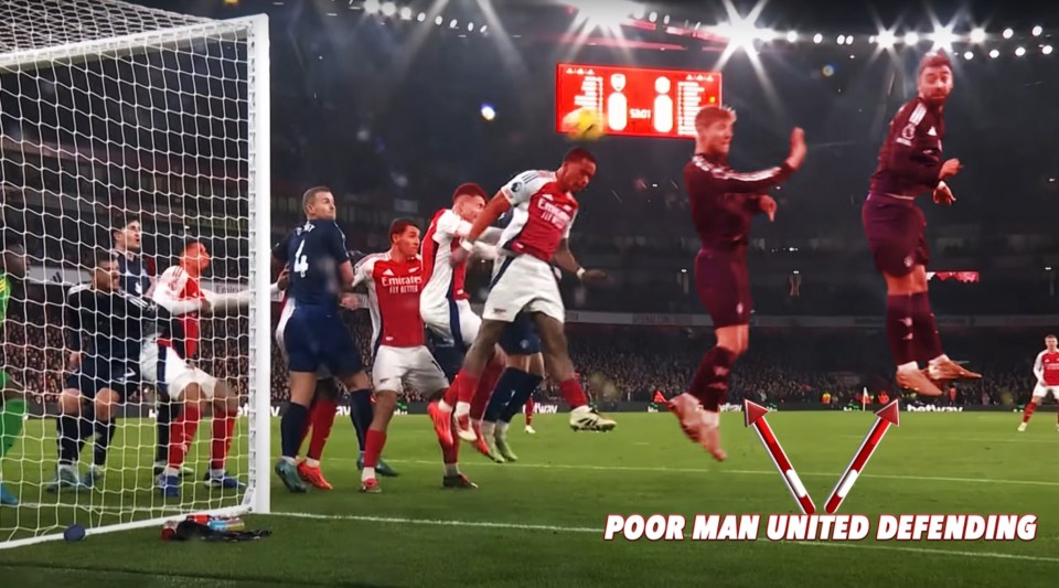 Man Utd had two men on the front post