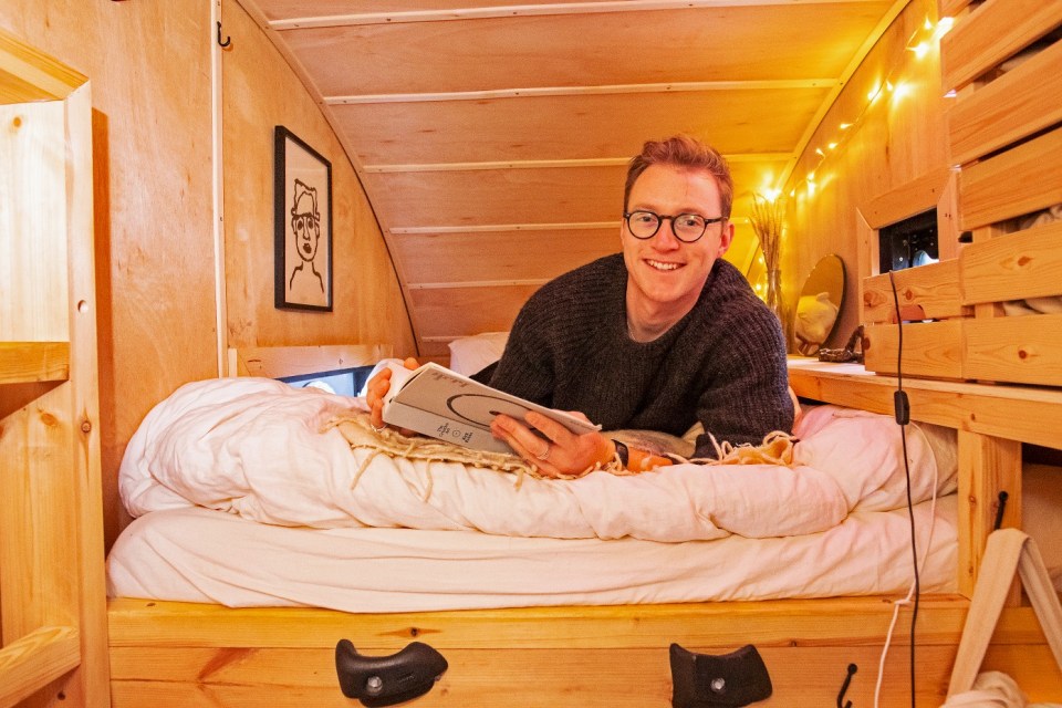 The Sun met Harrison Marshall who lives in a converted skip in London. He was interviewed by Sun Girl, Freya Parsons...