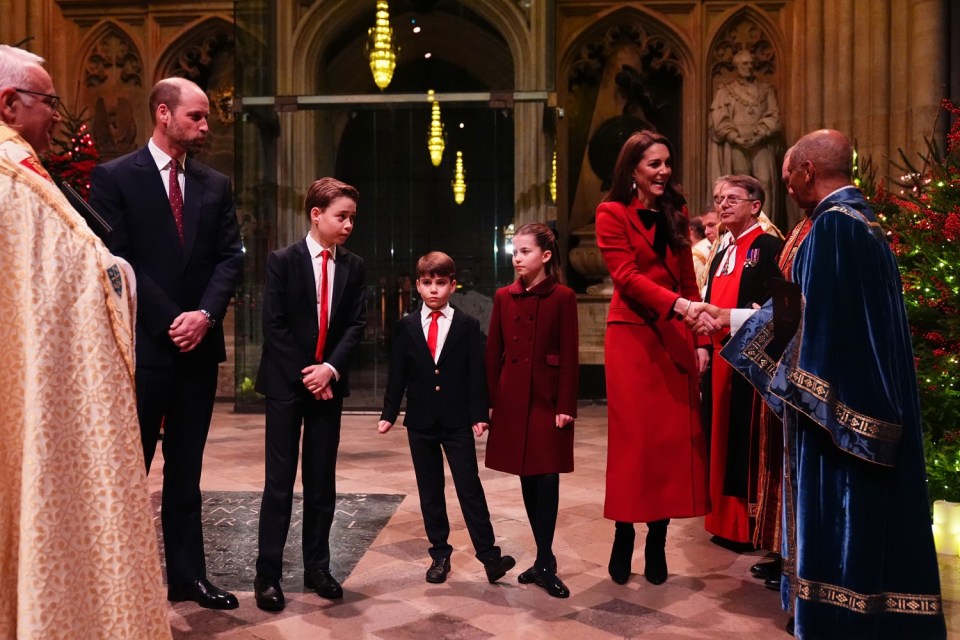 George mirrored Prince William throughout the concert, the pro said