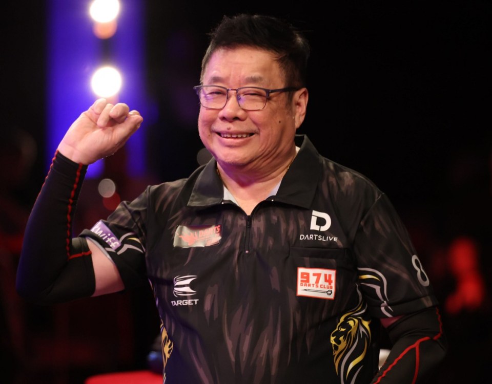 Mandatory Credit: Photo by Chris Sargeant/ProSports/REX/Shutterstock (14965912dk) Paul Lim during the 2024 WDF World Championships darts at Lakeside, Frimley Green 2024, WDF World Championships - 03 Dec 2024