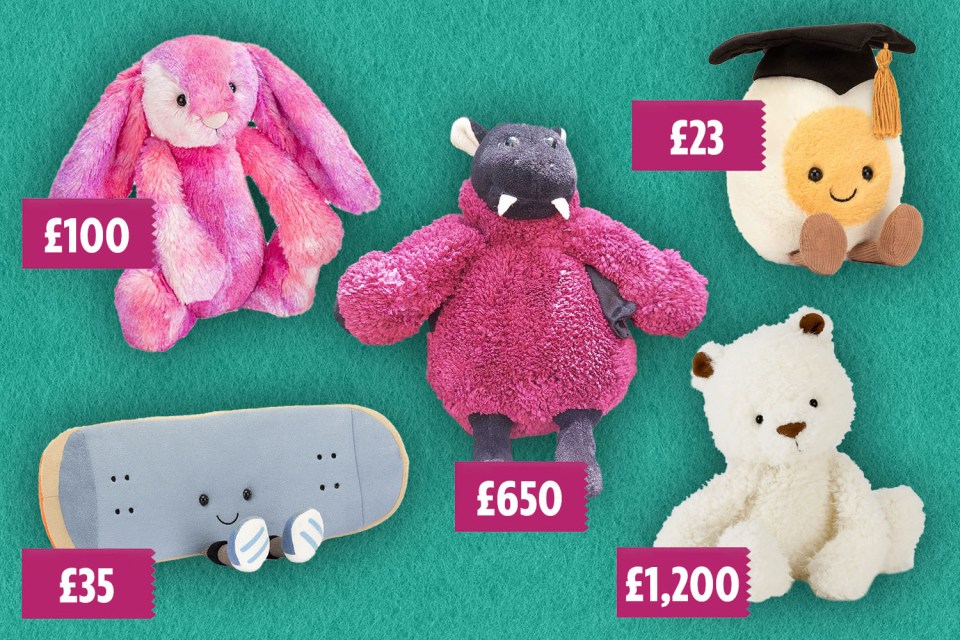 Certain limited-edition or discontinued Jellycats could be worth hundreds of pounds