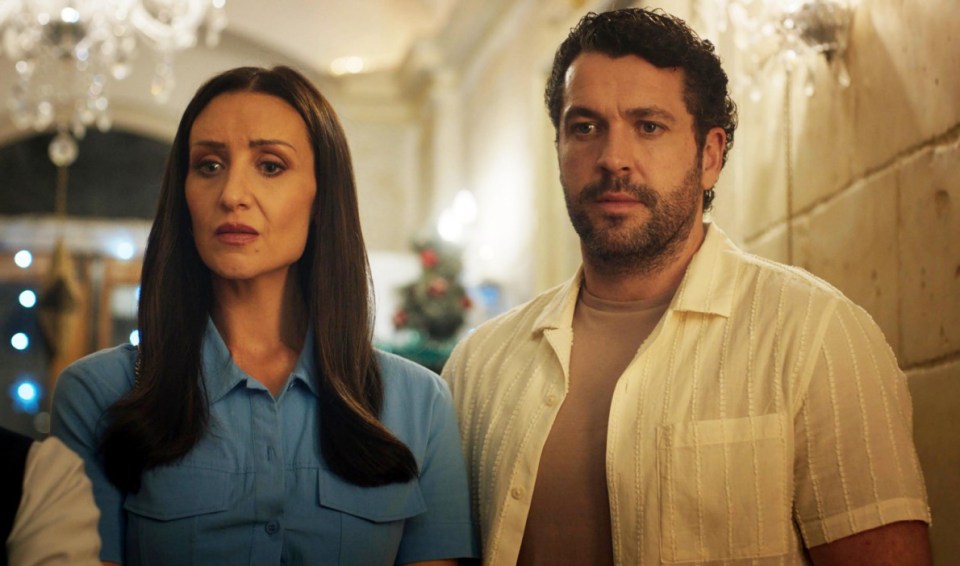 Shayne Ward and Catherine Tyldesley in a scene from *The Good Ship Murder*.