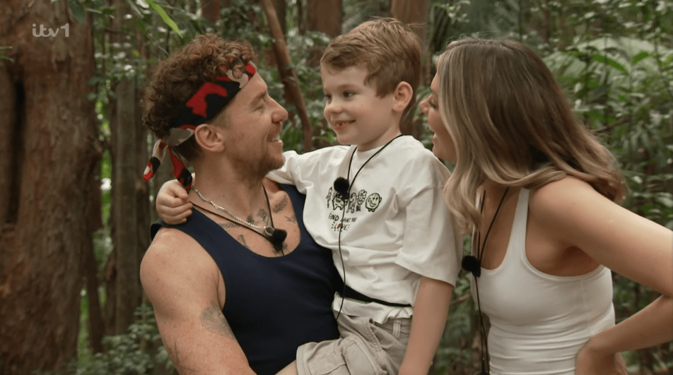 Danny Jones was surprised by his wife Georgia and their son Cooper