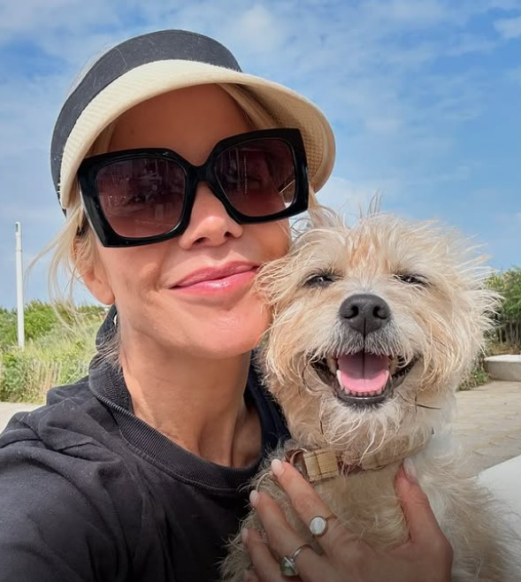 Kate with one of her beloved dogs