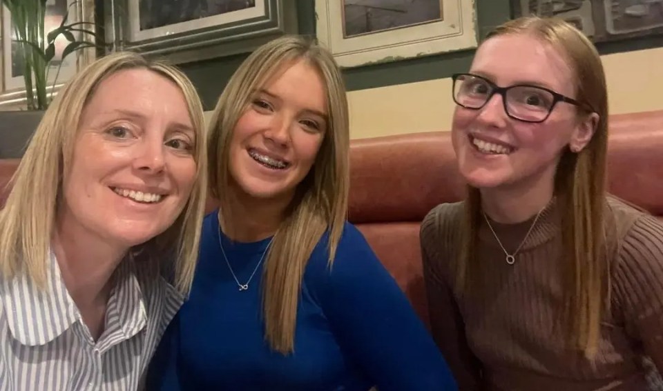 Ellie and Lucy took Catherine for afternoon tea for Mother's Day in March 2023